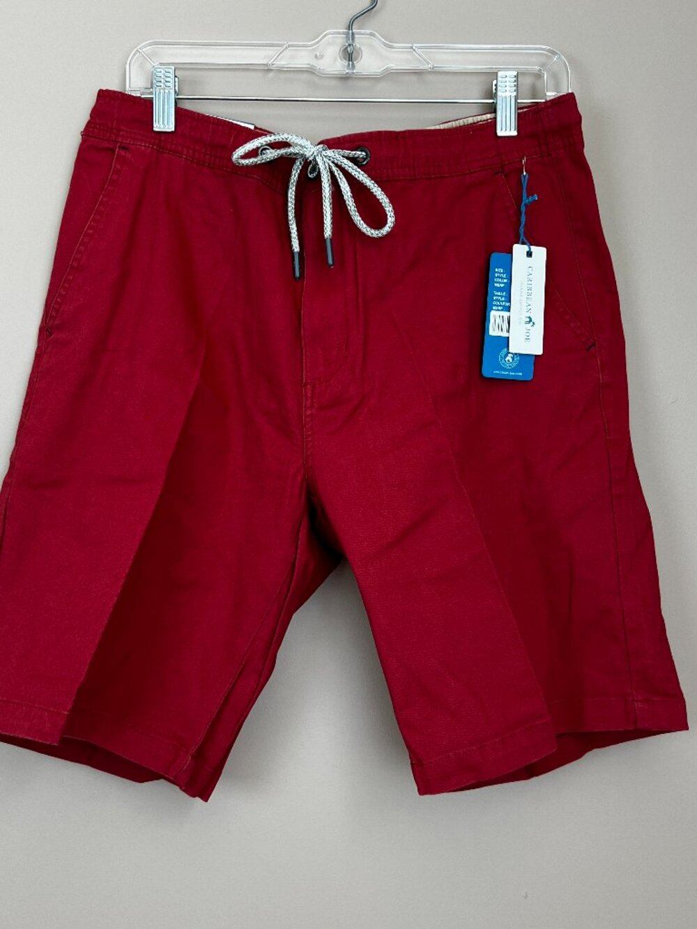 Caribbean Joe Lazy Joe Chino Shorts Brick Red Men's 34 NWT